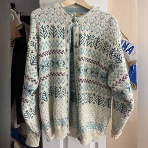 Vintage Wool L.L Bean Winter Pattern Cardigan